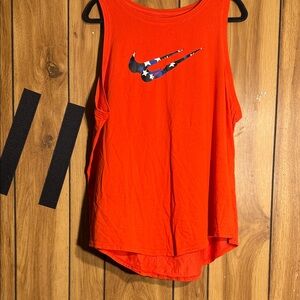 Nike Women's Star Logo Red Muscle Tee